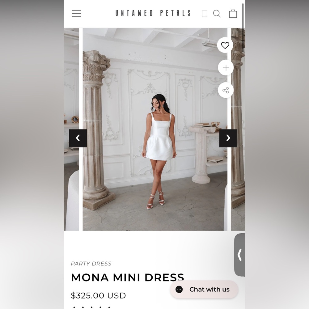 UNTAMED PETALS BY AMANDA JUDGE White Mini Dress
